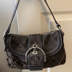 Coach Mahogany Signature Canvas Soho Small Bag